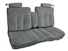 Front Bench Seat Upholstery for 1981-1987 Chevy El Camino/Malibu, Monte Carlo, GMC Caballero [Lt Charcoal Encore Velour Cloth] - image 1