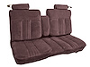 Front Bench Seat Upholstery for 1981-1987 Chevy El Camino/Malibu, Monte Carlo, GMC Caballero [Claret Encore Velour Cloth] - image 1