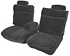 Front 55/45 Split Bench Seat Upholstery for 1981-1987 Chevy El Camino/Malibu, Monte Carlo, GMC Caballero [Black Encore Velour] - image 1