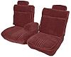 Front 55/45 Split Bench Seat Upholstery for 1981-1987 Chevy El Cam/Malibu, Monte Carlo, GMC Caballero [Burgundy Encore Velour] - image 1