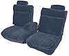 Front 55/45 Split Bench Seat Upholstery for 1981-1987 Chevy El Cam/Malibu, Monte Carlo, GMC Caballero [Royal Bl Encore Velour] - image 1