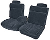 Front 55/45 Split Bench Seat Upholstery for 1981-1987 Chevy El Cam/Malibu, Monte Carlo, GMC Caballero [Navy Blue Encore Velour] - image 1