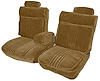 Front 55/45 Split Bench Seat Upholstery for 1981-1987 Chevy El Cam/Malibu, Monte Carlo, GMC Caballero [Sandstone Encore Velour] - image 1