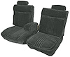 Front 55/45 Split Bench Seat Upholstery for 1981-1987 Chevy El Cam/Malibu, Monte Carlo, GMC Caballero [Charcoal Encore Velour] - image 1