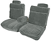 Front 55/45 Split Bench Seat Upholstery for 1981-1987 Chevy El Cam/Malibu, Monte Carlo, GMC Caballero [Lt Char. Encore Velour] - image 1