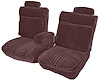 Front 55/45 Split Bench Seat Upholstery for 1981-1987 Chevy El Camino/Malibu, Monte Carlo, GMC Caballero [Claret Encore Velour] - image 1