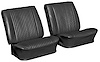Front Bucket Seat Upholstery Kit for 1964 Chevrolet Chevelle, El Camino [Seville Grain Vinyl Black] - image 1