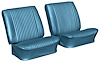 Front Bucket Seat Upholstery Kit for 1964 Chevrolet Chevelle, El Camino [Seville Grain Vinyl Light Blue] - image 1
