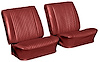 Front Bucket Seat Upholstery Kit for 1964 Chevrolet Chevelle, El Camino [Seville Grain Vinyl Red] - image 1