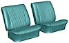 Front Bucket Seat Upholstery Kit for 1964 Chevrolet Chevelle, El Camino [Seville Grain Vinyl Turquoise] - image 1