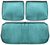 Front Split Back Bench Seat Upholstery Kit for 1964 Chevrolet Chevelle, El Camino [Seville Grain Vinyl Turquoise] - image 1