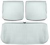 Front Split Back Bench Seat Upholstery Kit for 1964 Chevrolet Chevelle, El Camino [Seville Grain Vinyl White] - image 1