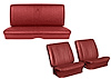Front Buckets & Rear Seat Upholstery Kit for 1964 Chevrolet Chevelle, Convertible, 6-Piece [Seville Grain Vinyl Red] - image 1