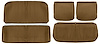 Front Split Bench & Rear Seat Upholstery Kit for 1964 Chevrolet Chevelle Coupe, Hardtop, 5-Piece [Seville Grain Vinyl Saddle] - image 1