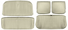 Front Split Bench & Rear Seat Upholstery Kit for 1964 Chevrolet Chevelle Convertible, 5-Piece [Seville Grain Vinyl Fawn] - image 1