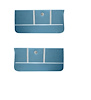 Front Deluxe Door Panel Set for 1964 Chevrolet Chevelle, Malibu, El Camino, Wagon, All 2-Door Models[Lt. Blue] - image 1