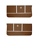 Front Deluxe Door Panel Set for 1964 Chevrolet Chevelle, Malibu, El Camino, Wagon, All 2-Door Models [Saddle] - image 1