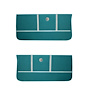 Front Deluxe Door Panel Set for 1964 Chevrolet Chevelle, Malibu, El Camino, Wagon, All 2-Door Models [Turquoise/Aqua] - image 1