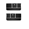 Front Deluxe Door Panel Set for 1964 Chevrolet Chevelle, Malibu, El Camino, Wagon, All 2-Door Models [Black] - image 1