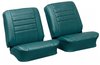 Front Buckets & Rear Seat Upholstery Kit for 1965 Chevy Chevelle & Malibu, Coupe, Hardtop [Madrid Grain Vinyl Turquoise] - image 2