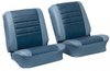 Front Buckets & Rear Seat Upholstery Kit for 1965 Chevy Chevelle & Malibu, Coupe, Hardtop [Madrid Grain Vinyl 2-Tone Blue] - image 2