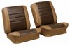 Front Buckets & Rear Seat Upholstery Kit for 1965 Chevy Chevelle & Malibu, Coupe, Hardtop [Madrid Grain Vinyl 2-Tone Saddle] - image 2