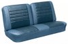 Front Split Bench & Rear Seat Upholstery Kit for 1965 Chevy Chevelle & Malibu, Coupe, Hardtop [Madrid Grain Vinyl 2-Tone Blue] - image 2