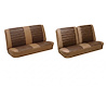Front Split Bench & Rear Seat Upholstery Kit for 1965 Chevy Chevelle & Malibu, Coupe, Hardtop [Madrid Grain Vinyl 2-Tone Saddle] - image 1