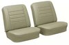 Front Buckets & Rear Seat Upholstery Kit for 1965 Chevy Chevelle & Malibu, Convertible [Madrid Grain Vinyl Fawn] - image 2