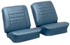 Front Buckets & Rear Seat Upholstery Kit for 1965 Chevy Chevelle & Malibu, Convertible [Madrid Grain Vinyl Light Blue] - image 2