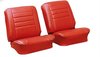 Front Buckets & Rear Seat Upholstery Kit for 1965 Chevy Chevelle & Malibu, Convertible [Madrid Grain Vinyl Red] - image 2