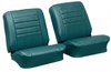 Front Buckets & Rear Seat Upholstery Kit for 1965 Chevy Chevelle & Malibu, Convertible [Madrid Grain Vinyl Turquoise] - image 2