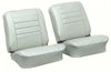 Front Buckets & Rear Seat Upholstery Kit for 1965 Chevy Chevelle & Malibu, Convertible [Madrid Grain Vinyl White] - image 2