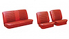 Front Buckets & Rear Seat Upholstery Kit for 1965 Chevy Chevelle & Malibu, Convertible [Madrid Grain Vinyl 2-Tone Red] - image 1