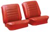 Front Buckets & Rear Seat Upholstery Kit for 1965 Chevy Chevelle & Malibu, Convertible [Madrid Grain Vinyl 2-Tone Red] - image 2