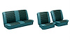 Front Buckets & Rear Seat Upholstery Kit for 1965 Chevy Chevelle & Malibu, Convertible [Madrid Grain Vinyl 2-Tone Turquoise] - image 1