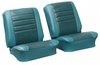 Front Buckets & Rear Seat Upholstery Kit for 1965 Chevy Chevelle & Malibu, Convertible [Madrid Grain Vinyl 2-Tone Turquoise] - image 2