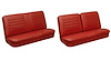 Front Split Bench & Rear Seat Upholstery Kit for 1965 Chevy Chevelle & Malibu, Convertible [Madrid Grain Vinyl Red] - image 1