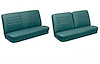 Front Split Bench & Rear Seat Upholstery Kit for 1965 Chevy Chevelle & Malibu, Convertible [Madrid Grain Vinyl Turquoise] - image 1