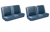 Front Split Bench & Rear Seat Upholstery Kit for 1965 Chevy Chevelle & Malibu, Convertible [Madrid Grain Vinyl 2-Tone Blue] - image 1