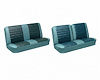 Front Split Bench & Rear Seat Upholstery Kit for 1965 Chevy Chevelle & Malibu, Convertible [Madrid Grain Vinyl 2-Tone Turquoise] - image 1
