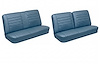 Front Split Bench & Rear Seat Upholstery Kit for 1965 Chevy Chevelle & Malibu, 2-Door Wagon [Madrid Grain Vinyl Light Blue] - image 1