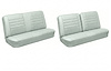 Front Split Bench & Rear Seat Upholstery Kit for 1965 Chevy Chevelle & Malibu, 2-Door Wagon [Madrid Grain Vinyl White] - image 1