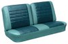 Front Split Bench & Rear Seat Upholstery Kit for 1965 Chevy Chevelle & Malibu, 2-Dr. Wagon [Madrid Grain Vinyl 2-Tone Turquoise] - image 2