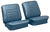 Front Bucket Seat Upholstery Kit for 1965 Chevrolet Chevelle, El Camino, Malibu, 4-Piece [Madrid Grain Vinyl Light Blue] - image 1