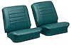 Front Bucket Seat Upholstery Kit for 1965 Chevrolet Chevelle, El Camino, Malibu, 4-Piece [Madrid Grain Vinyl Turquoise] - image 1