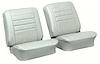 Front Bucket Seat Upholstery Kit for 1965 Chevrolet Chevelle, El Camino, Malibu, 4-Piece [Madrid Grain Vinyl White] - image 1