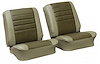 Front Bucket Seat Upholstery Kit for 1965 Chevrolet Chevelle, El Camino, Malibu, 4-Piece [Madrid Grain Vinyl 2-Tone Fawn] - image 1
