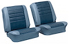 Front Bucket Seat Upholstery Kit for 1965 Chevrolet Chevelle, El Camino, Malibu, 4-Piece [Madrid Grain Vinyl 2-Tone Blue] - image 1