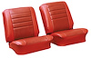 Front Bucket Seat Upholstery Kit for 1965 Chevrolet Chevelle, El Camino, Malibu, 4-Piece [Madrid Grain Vinyl 2-Tone Red] - image 1